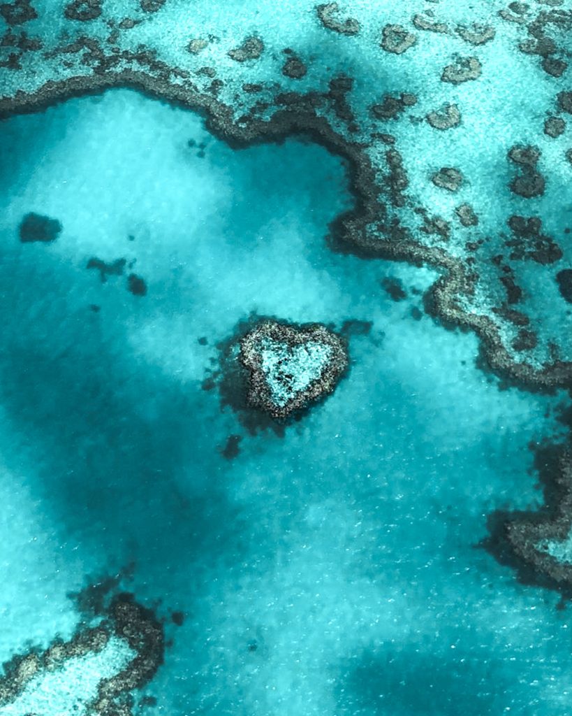 Aerial of Heart Reef - Credit: Vince. 